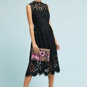 Black Velvet Lace Dress